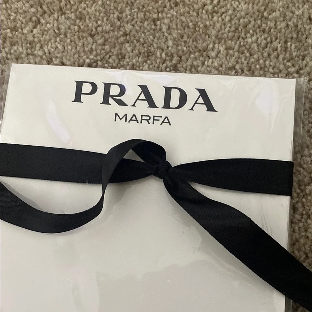 Prada Marfa (Sendiks) White Notepad with Black Ribbon - Picture 2 of 4